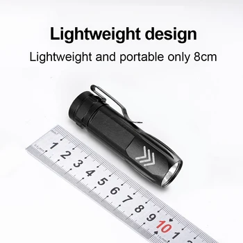 Super mini võimas led taskulamp torch usb laetav väike särav välgu valgust veekindel kaasaskantav latern jahindus lamp