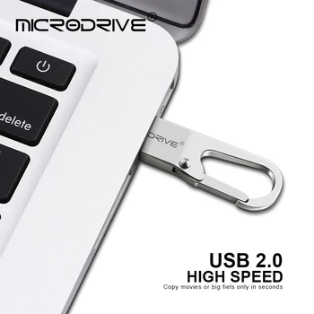 Super thiny võtmehoidja usb flash drive 64 gb 32 gb high speed usb 2.0 pen drive silver metal 16gb 4gb 8gb memoria kkel-usb flash