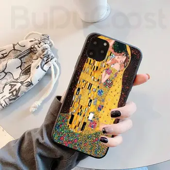 Suudlus Gustav Klimt Disain Telefon Case For iphone 12 pro max 11 pro XS MAX 8 7 6 6S Pluss X 5S SE 2020 XR juhul 93093