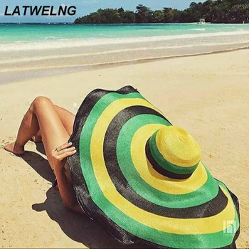 Suur Lai Nokk Beach Mütsid Naistele 25cm/30cm Suur Nokk Päikese Kaitse Mütsid Anti UV 50 Suvi Straw Hat Hulgimüük