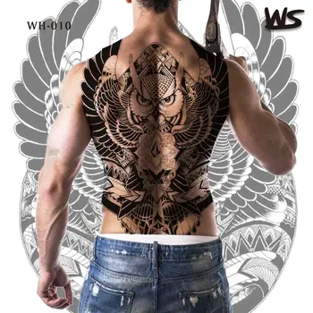 Suur ajutine tätoveering meeste tätoveering body art täielikult tagasi seksikas tattoo kleebis lion king tiger dragon tattoo designs veekindel