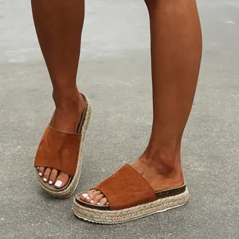 Suvel 2021 Uus Korter Naiste Sussid Platvorm Peep Varba Casual Fashion Sandaalid Rannas Väljas Slaidid Daamid Kingad Zapatos De Mujer