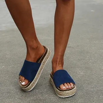 Suvel 2021 Uus Korter Naiste Sussid Platvorm Peep Varba Casual Fashion Sandaalid Rannas Väljas Slaidid Daamid Kingad Zapatos De Mujer
