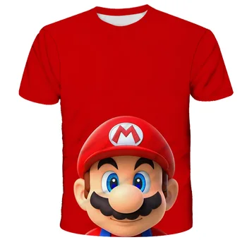 Suvel 2021 uus armas laste T-särk 3D cartoon trükkimine Jaapani mäng Super Mario poiss, tüdruk anime element T-särk