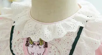 Suvel Hispaania Vintage Printsess Pall Kleit Laste Lühikesed Varrukad Pits Õmblemine Tikkimine Sünnipäeva Girl Lolita Kleit A370