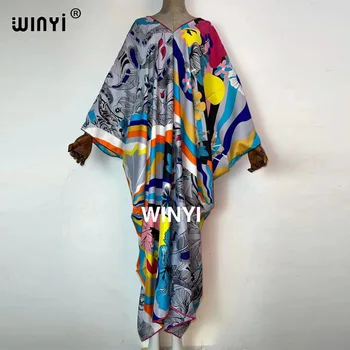 Suvel Lähis-Ida kvaliteetne käsitsi valtsitud) sidusega mood prindi street WINYI Maxi naiste riideid long beach V-kaeluse Bohemian kleit