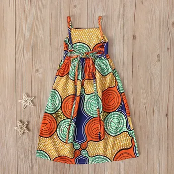 Suvel Tüdrukute Kleidid Aafrika Dashiki 3D Digital Print Traksid Printsess Kleit, Lapsed, Tüdrukud, Lapsed, Riided Tüdruk Casual Kleit 107949