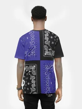Suvel Uus Suundumus Euroopa Ja Ameerika High Street 3D Trükkimine Värvi Sobitamise Ülikond Meeste Hip-Hop Lühikeste varrukatega T-Särk + lühikesed Püksid