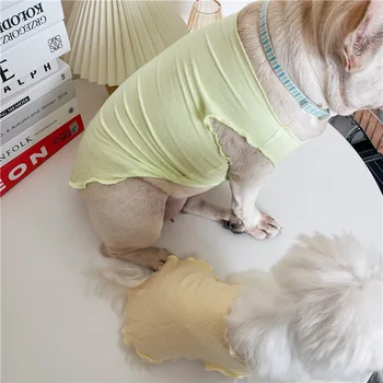 Suvel koer hingav lihtne tahked värvi vest pet riided šnautser Malta väike-ja keskmise suurusega koerad