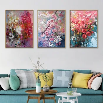 Särav ja Värvikas Lillede HD Print Lõuend õlimaal Lihtne Sissepääs Seina Art Pilte elutuba Home Decor Plakatid
