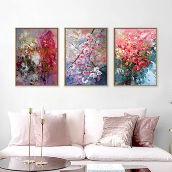 Särav ja Värvikas Lillede HD Print Lõuend õlimaal Lihtne Sissepääs Seina Art Pilte elutuba Home Decor Plakatid
