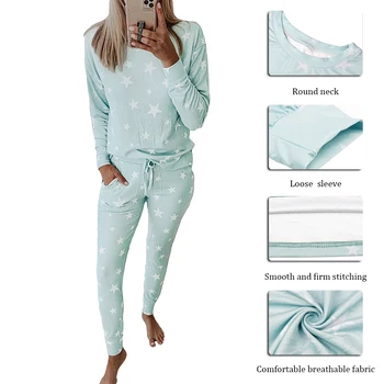 Sügisel Silmkoelised Lounge Kanda Set Naiste Siserõivad Pajama Määrata, Naised, Naissoost Nightwear Daamid Sleepwear Homewear Magada Kanda