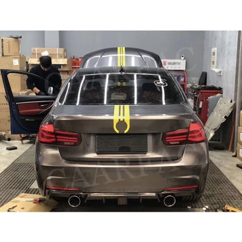 Süsinikkiust Racing Tagumine Kaitseraud Hajuti Koos LED Valgus Sobib BMW 3 Seeria F30 F35 318i 320i 328i 335i 340i M Sport 2012-2018