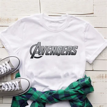 T-Särk Naistele, Suvel Lühikesed Varrukad Tshirt Superkangelane Marvel Avengers Prindi Harajuku Streetwear T-särk Femme Tee Topid Riided