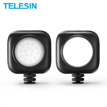 TELESIN Mini LED-Vlog Täida Valguses 500mAh Fotograafia Valgustus Külma Kinga 1/4 Kruvi Auk Nutitelefoni DSLR SLR Action Kaamera