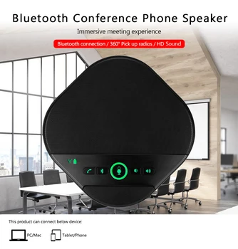 TENVEO A3000B USB bluetooth Kõlar 3,5 mm Audio Konverents, telefoni valjuhääldi Valjuhääldi jaoks vestlusring Mobiiltelefoni pad tahvelarvuti