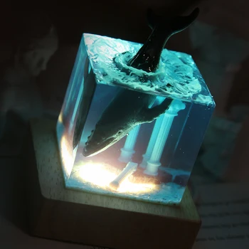 [TML] Käsitöö mere kaunistused mere vaal kala tank öö valguses Vaik crystal auto ornament kodus laua Kaunistamiseks mudel kingitus
