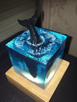 [TML] Käsitöö mere kaunistused mere vaal kala tank öö valguses Vaik crystal auto ornament kodus laua Kaunistamiseks mudel kingitus