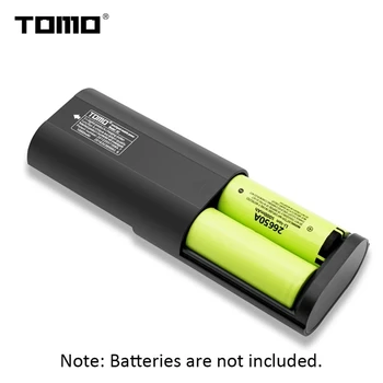 TOMO A2 Power Bank 2 x 26650 Liitium Aku LCD Ekraan Mikro-USB-Sisend kahe väljundiga DIY Smart Kaasaskantav Aku Kasti M