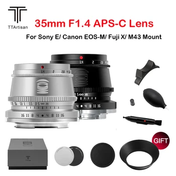 TTArtisan 35mm F1.4 APS-C Manual Focus Kaamera Objektiiv Canon EF-M Sony E Mount Fujifilm X M4/3 Leica L SIGMA Nikon Z Panasonic
