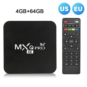 TV Box MXQPRO5G 4K 4G+64G Võrgu Mängija (Set-top Box Kodu Remote Control Kasti Smart Media Player, TV Box RK3229-5G Versioon