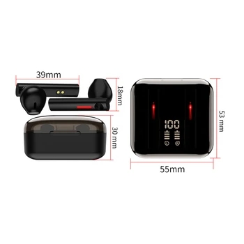 TWS 5.0 Bluetooth Traadita Kõrvaklappide LED-Ekraan-PROTOKOLLI Veekindel 9D Stereo Panoraam Heli täiesti uued Sport Kõrvaklapid Mikrofoniga