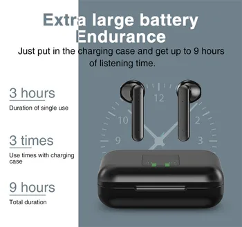 TWS Traadita Kõrvaklapid Bluetooth V5.0 Kõrvaklapid Hifi Stereo Sport Earbuds Peakomplekti Laadimine Kasti Mic Android iPhone Uus Q5 88413