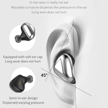 TWS traadita bluetooth-peakomplekti, kõrvaklapid, sport traadita kõrvaklapid, bluetooth kõrvaklapid, traadita earbuds mikrofoniga