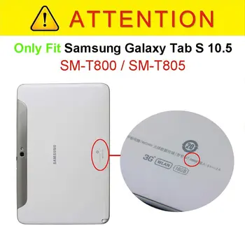 Tablett Põrutuskindel Smart Nahast Seista Juhul Kate Samsung galaxy Tab S 10.5 T800 T805 SM-T800 SM-T805 Kaitsev Kest Funda
