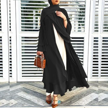 Tahke Avatud Abaya Kimono Dubai Seal Kaftan Türgi Moslemi Kampsun, Abayas Kleidid Naistele Vabaaja Rüü Femme Kauhtana Islam Riided 122235