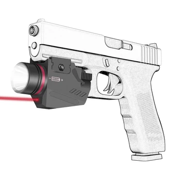 Taktikaline LED Relv Relv Kerge Taskulamp Red Dot Laser Silmist Sõjalise Airsoft Püstol Püstol Tuli 20mm Raudtee Mini Püstol Püstol