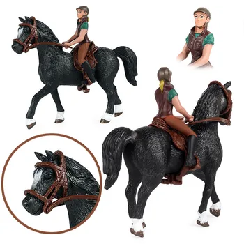 Talu Loomade Arvud Mänguasi Ratsutamine Hobune Figuriin Hobune Rider Tegevuse Näitajad Mudel Laekuva Mudel Nukk Lastele Kingitused