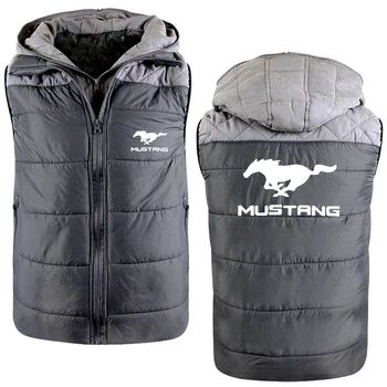 Talve Mood Casual Meeste topp Mustang Auto Logo Trükkimine Paksenema Soe Villa-Puuvilla Fliis Kvaliteetne Meeste Lukuga jakid