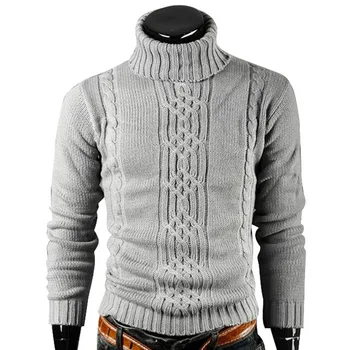 Talvel Soe Kõrge Kaelusega Kampsun Meestele Vintage Tricot Tõmba Homme Vabaaja Pulloverid Mees Outwear Õhuke Kootud Kampsun Tahke Jumper