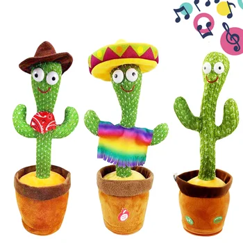 Tantsimine Cactus Mänguasjad Rääkides Pehme Mänguasi Elektroonilise Palus Mänguasjad Keerates Laulu Räägi Uudsus Naljakas Mänguasjad Luminestsentsmaterjalide Plushtoys