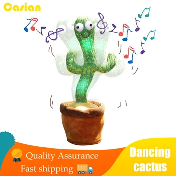 Tantsimine Cactus Räägi Mänguasja 120 laulu Kawaii Armas Pehme Palus Salvestamise Kiik Shake Tantsu Varajase Hariduse Elektriline mänguasi Lapsele