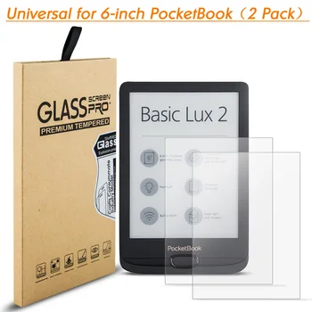 Taskuraamat Touch Lux 4 5/Touch HD 3/Basic 4/Basic Lux 2/Taskuraamat 633 Värv Screen Protector-6 tolline HD karastatud film (2 Pakki)
