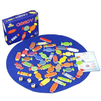Tasuta shopping Vanem laps lauamänge haridus-värv/mälu sobitamine candy mäng puidust pere candy mäng lastele 183766