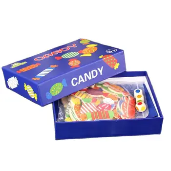 Tasuta shopping Vanem laps lauamänge haridus-värv/mälu sobitamine candy mäng puidust pere candy mäng lastele