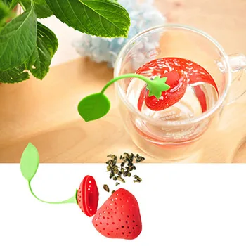 Tee Kurn TEE-FILTER Taimsete Köök Korduvkasutatavad 1tk Maasika Toidu-Grade mittetoksiline Terve Tee Infuser