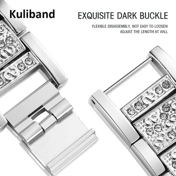 Teemant Bänd Rihm Apple Watch 6/SE/5/4/3/2/1 38mm 40mm Roostevabast Terasest Metallist Käevõru Watchband jaoks iWatch SE/6 42MM 44MM