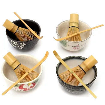 Teetseremoonia Matcha Keraamiline Tee Kaussi Bambusest Tee Kühvel Matcha Vispel Jaapani Teaware Tee Vahend 4 Style matcha kauss komplekt