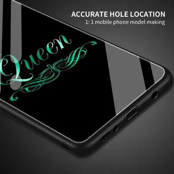 Telefon Case For Samsung Galaxy A51 A71 A50 A21s A31 A70 A10 A41 A30 A40 A11 Karastatud Klaasist Kate Kuningas, Kuninganna, Kes Armastavad Armas Paar