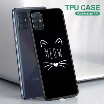 Telefon Case For Samsung Galaxy A72 A02s A71 A32 A42 A51 5G A91 A21 A31 A41 A Quantum Räni Tagasi Armas Must Kass Jõllis Silmad