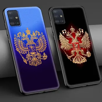 Telefon Case for Samsung Galaxy A50 A70 A21S A12 A01 A11 A02S A21 A31 A41 A71 A51 Räni Kate Venemaa vapp Lipu Kotkas