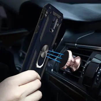 Telefon Case for Samsung Galaxy A6 Põrutuskindel Kate Silikoonist, Raskeveokite Lisavarustus Magnet Metalli Raske Glaxay 6 2018 SM-A600FN