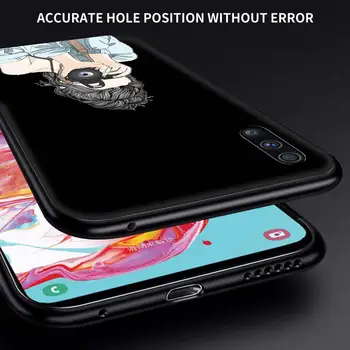 Telefon Case for Samsung Galaxy A71 A51 A41 A21 A31 A72 A91 A12 A21s A21 A11 A01 5G Musta Katte Coque Anime Tüdruk Kuum