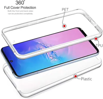 Telefon Case for Samsung Galaxy S20 S21 Ultra S10 S9 S8 Pluss A02 A02S A12 A32 A42 A52 A72 A51 A71 A30 A50 A70 360 kogu Keha Katab