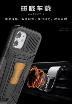 Telefoni Juhul Xiaomi Redmi Poco X3 NFC Pro Luksus Põrutuskindel Anti-sügisel Raske Kaitse Tuua Nähtamatu Magnet Bracket tagakaas 15384