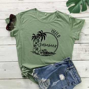 Tere Suvine Puuvillane T-särk Armas Hawaii Beach Tshirt Naljakas Naiste Graafiline Suvel Puhkuse Tee Särk Top Camiseta 61772